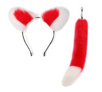 HINAYOSAN Hermoso accesorio de diadema de felpa delicado con colgante de cola de zorro, llavero decorativo para bolsa, mochila, diadema decorativa para orejas, talla única, como se describe, como se