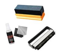 HINAYOSAN Juego de cuidado portátil con mango de madera, cepillos de limpieza de fibra antiestática, kit de vinilos fluidos con líquido