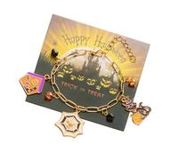 HINAYOSAN Modernas pulseras de cadena de aleación con temática de Halloween, joyería unisex ajustable para regalos y trajes de moda, murciélago de Halloween, talla única, como se describe