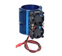 HINAYOSAN Motor de doble ventilador de 1/8 radiador de refrigeración para motor E-REVO de 41-43 mm, disipador de calor de motor 1/10, piezas de repuesto de coche, almacenamiento de piezas de automóvil