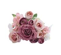 HINAYOSAN Nordics Styles - Ramos de flores de imitación con 7 rosas de poliéster para decoración del hogar, boda, fiesta, accesorios de fotografía, rosas artificiales