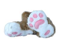 HINAYOSAN Pantuflas peludas con forma de garra de animales, lindas para calcetines, animé japonés, cosplay, zapatos de disfraces, botas para mujeres y hombres, regalo de pata de animal, f, Talla única