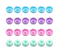 HINAYOSAN Paquete de 24 moldes de silicona antiadherentes para magdalenas, donas, aptos para lavavajillas, postres, horneados de silicona