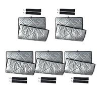 HINAYOSAN Paquete de 5 bolsas térmicas para transporte de alimentos, diseño de poliéster plateado, accesorios para conductores de entrega y vendedores del mercado, bolsas aisladas, f, Talla única