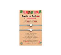 HINAYOSAN Pulsera ajustable con diseño geométrico moderno de estrellas con detalles de cobre, ligera, trenzada, ligera y ajustable, talla única, como se describe