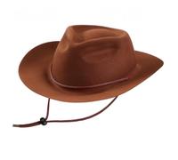 HINAYOSAN Sombrero de vaquero ajustable para niña, fotografía y fiesta de cumpleaños, estilo vaquera elegante, marrón, 2-3