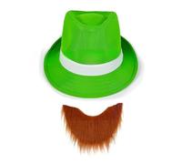 HINAYOSAN Sombrero irlandés verde unisex con cinta blanca para hombres y mujeres, fiestas, celebración, día de Paddys, moda