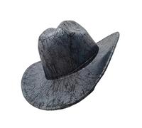 HINAYOSAN Sombrero occidental de poliuretano para adultos, unisex, ala ancha, vintage, para cosplay y fiestas temáticas, mujeres y hombres, uso diario, cosplay