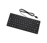 HINAYOSAN Teclado con cable USB de 72 teclas, silencioso, retroalimentación táctil, ahorro de espacio y amplia compatibilidad, teclado con cable USB para PC