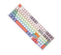 HINAYOSAN Teclado mecánico portátil con cable retroiluminado LED para juegos de 96 teclas, teclado mecánico de intercambio en caliente mejorado para oficina de juegos