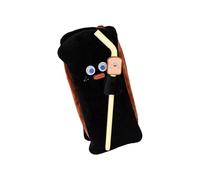 HINAYOSAN Whimsical Toasts - Bolsa para lápices de pan, bolsa de felpa divertida y espaciosa para herramientas de arte, bolsa de peluche escolar, Black