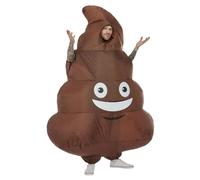 Hinchable Popó Traje Hombre Adulto Disfraz Despedida de Soltero Caca Emoticono