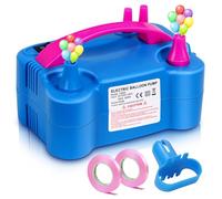 Hinchador Globos Electrico, Electrico Inflador de Globos con 2 Bandas, Inflador Globos de 2 Modos, Maquina Inflar Globos para Cumpleaños, Fiesta de Fin de Año y Boda (Blua)