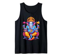 Hindou Ganesh Puja Elefante Dios India Meditación Yoga Murti Camiseta sin Mangas