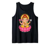 Hindou Ganesh Puja Elefante Dios India Meditación Yoga Murti Camiseta sin Mangas