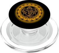 Hindou Ganesh Puja Elefante Dios India Meditación Yoga Murti PopSockets PopGrip para MagSafe