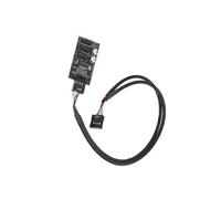 hindraem Adaptador Divisor de concentrador USB de 1 a 3 Pines, diseñado para Placa Base de 9 Pines y para Sistema de refrigeración eficiente. Compatible con