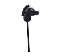 hindraem Caballo de Peluche con Cabeza de Animal, Juguete Ligero, Regalo para niños, Divertido, Equilibrio, Aprendizaje en Cualquier Lugar, Resistente a Largo , Negro , 70x20cm