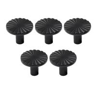 hindraem Juego de 5 cajones de latón redondos para herrajes latón para tocador, manijas, manija cobre y zinc, perilla para cajón, tipo+3