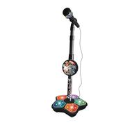 hindraem Micrófono y Soporte Que ofrecen música Alegre. Canta con Luces Intermitentes fascinantes. Inspira a los niños a soñar en Grande través del Canto. , Negro , 100 x 21 cm
