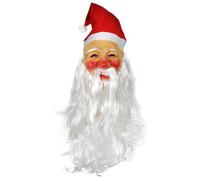 hindraem Para Máscara reutilizable de Papá Noel gordo rojo con barba, divertida y alocada, ideal para actuaciones navideñas, Estilo 2