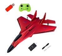 hindraem Planeadores de Combate a Control Remoto Hobby Boys, Divertidos de Volar, Estructura Ligera, Alto Rendimiento, avión de colección RC, 2 Canales, Rojo, 28.5 x 21 x 7.5 cm