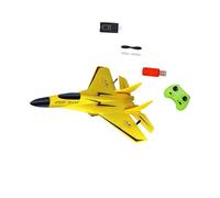 hindraem Planeadores de Combate a Control Remoto Hobby Boys, Divertidos de Volar, Estructura Ligera, Alto Rendimiento, avión de colección RC, 2 Canales, Amarillo, 28.5 x 21 x 7.5 cm