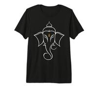 Hindú Ganesha Puja Elefante Dios India Meditación Yoga Murti Camiseta Premium