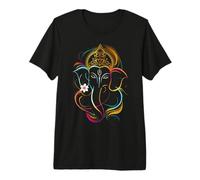Hindú Ganesha Puja Elefante Dios India Meditación Yoga Murti Camiseta Premium