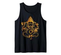 Hindú Ganesha Puja Elefante Dios India Meditación Yoga Murti Camiseta sin Mangas