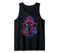 Hindú Ganesha Puja Elefante Dios India Meditación Yoga Murti Camiseta sin Mangas