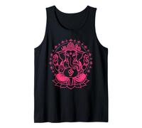 Hindú Ganesha Puja Elefante Dios India Meditación Yoga Murti Camiseta sin Mangas