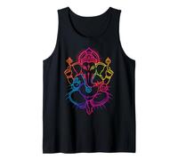 Hindú Ganesha Puja Elefante Dios India Meditación Yoga Murti Camiseta sin Mangas