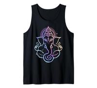 Hindú Ganesha Puja Elefante Dios India Meditación Yoga Murti Camiseta sin Mangas