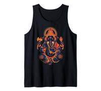 Hindú Ganesha Puja Elefante Dios India Meditación Yoga Murti Camiseta sin Mangas