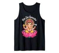 Hindú Ganesha Puja Elefante Dios India Meditación Yoga Murti Camiseta sin Mangas