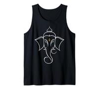 Hindú Ganesha Puja Elefante Dios India Meditación Yoga Murti Camiseta sin Mangas