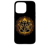 Hindú Ganesha Puja Elefante Dios India Meditación Yoga Murti Carcasa para iPhone 15 Pro Max