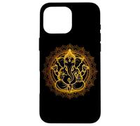 Hindú Ganesha Puja Elefante Dios India Meditación Yoga Murti Carcasa para iPhone 16 Pro Max