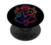 Hindú Ganesha Puja Elefante Dios India Meditación Yoga Murti PopSockets PopGrip Adhesivo
