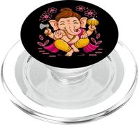 Hindú Ganesha Puja Elefante Dios India Meditación Yoga Murti PopSockets PopGrip para MagSafe
