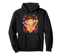 Hindú Ganesha Puja Elefante Dios India Meditación Yoga Murti Sudadera con Capucha