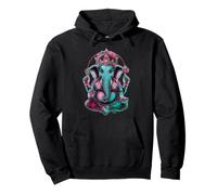 Hindú Ganesha Puja Elefante Dios India Meditación Yoga Murti Sudadera con Capucha