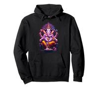 Hindú Ganesha Puja Elefante Dios India Meditación Yoga Murti Sudadera con Capucha