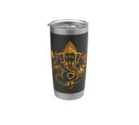 Hindú Ganesha Puja Elefante Dios India Meditación Yoga Murti Vaso térmico de acero inoxidable de doble pared