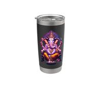 Hindú Ganesha Puja Elefante Dios India Meditación Yoga Murti Vaso térmico de acero inoxidable de doble pared