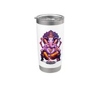 Hindú Ganesha Puja Elefante Dios India Meditación Yoga Murti Vaso térmico de acero inoxidable de doble pared