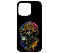 Hindu Ganesha Puja Elephant God India Meditation Yoga Murti Carcasa para iPhone 15 Pro MAX