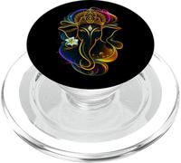Hindu Ganesha Puja Elephant God India Meditation Yoga Murti PopSockets PopGrip para MagSafe
