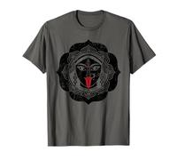 Hinduism Goddess Kali for Diwali Festival Gifts Unisex-Adulto Camiseta Gris Talla S Manga Larga T-Shirt Clásico Kali Hindú Deidad Diosa India Sagrado Yoga Puja Camiseta